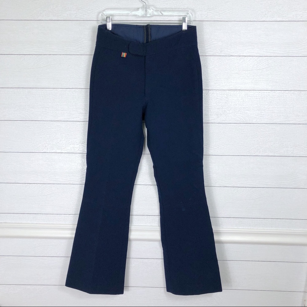 Robbe Vintage Skiwear Blue Wool Blend Boot Cut High Rise‎ Pants Size 29